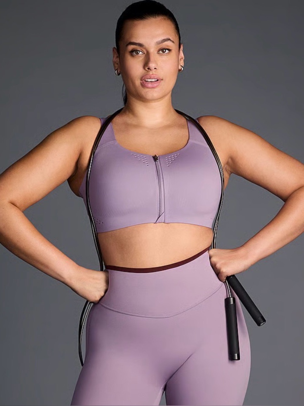 Victoria’s Secret VSX Lilac Sports Bra NWT 38D Front Close